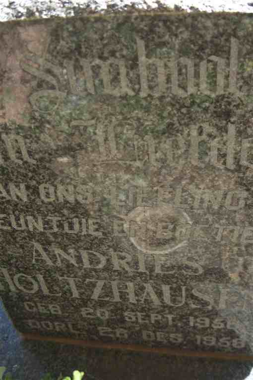 HOLTZHAUSEN Andries 1958-1958