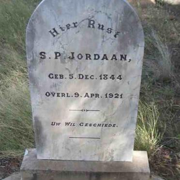 JORDAAN S.P. 1844-1921