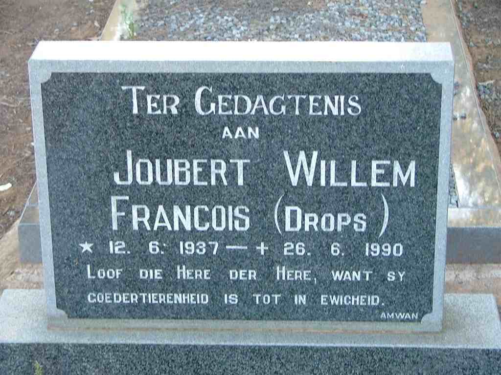 JOUBERT Willem Francois 1937-1990