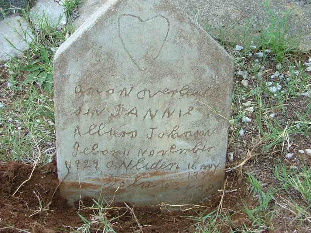 JOHNSON Jannie Albiers 1929-1935
