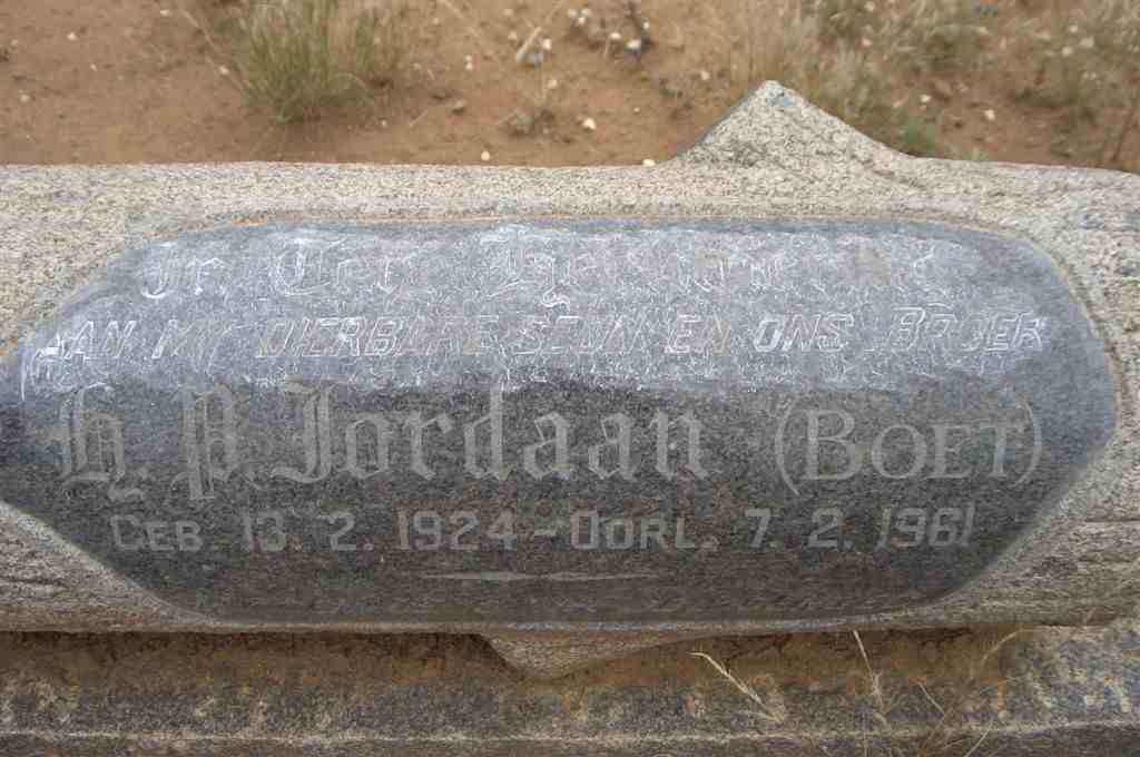 JORDAAN H.P. 1924-1961