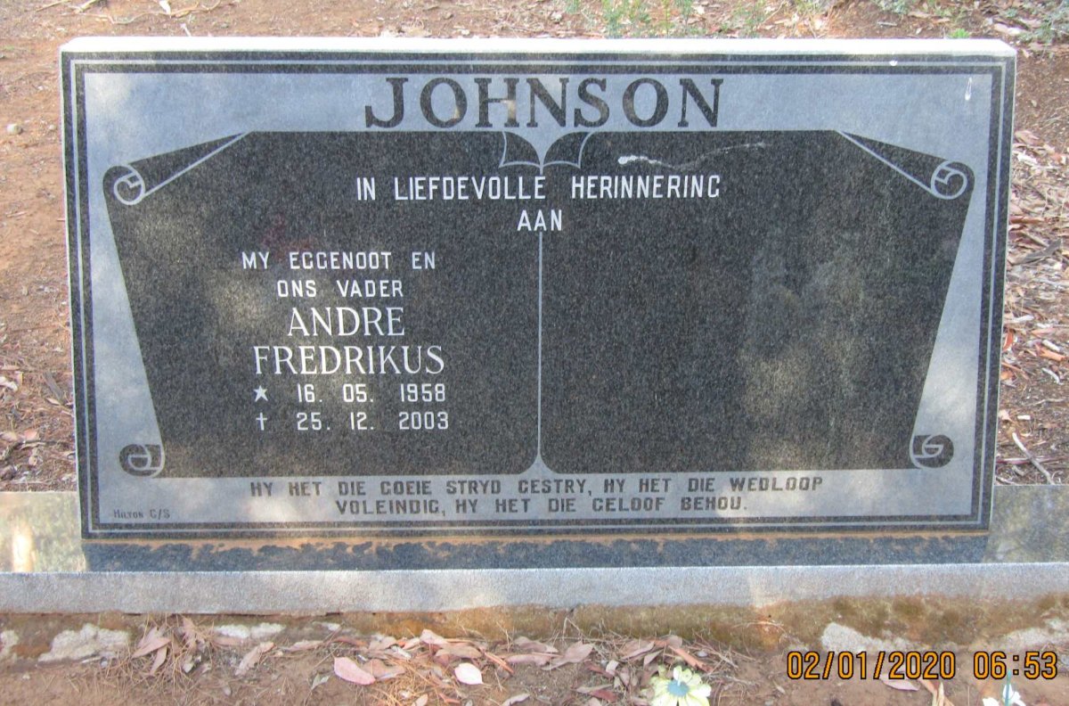 JOHNSON Andre Fredrikus 1958-2003