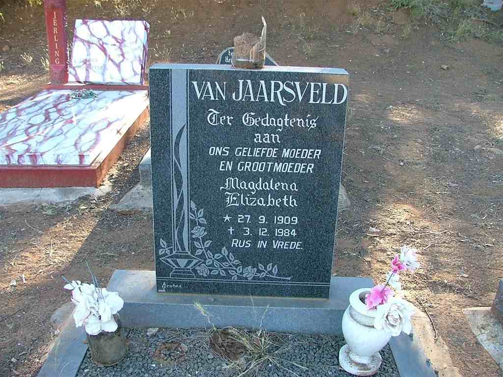 JAARSVELD Magdalena Elizabeth, van 1909-1984