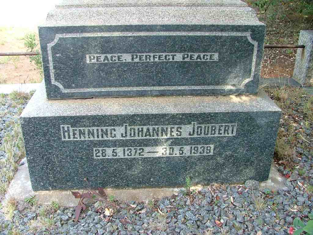 JOUBERT Henning Johannes 1872-1939