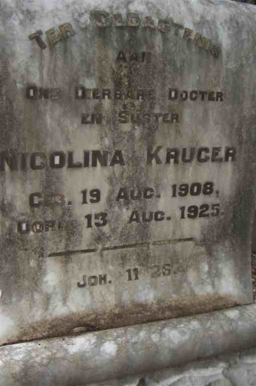 KRUGER Nicolina 1908-1925