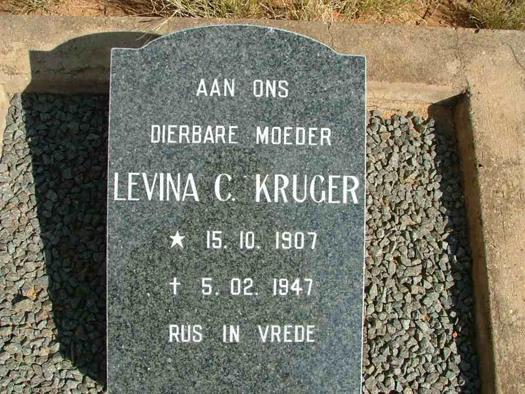KRUGER Levina C. 1907-1947