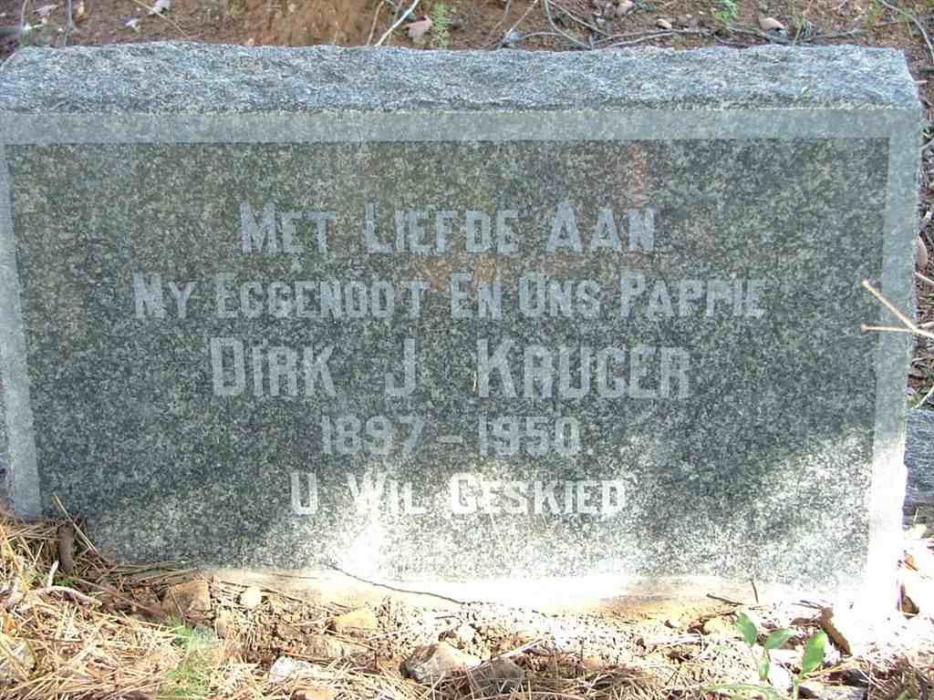 KRUGER Dirk J. 1897-1950