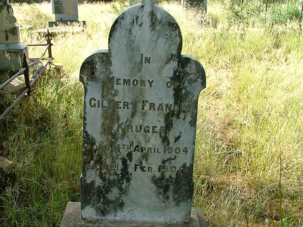 KRUGER Gilbert Francis 1904-1905