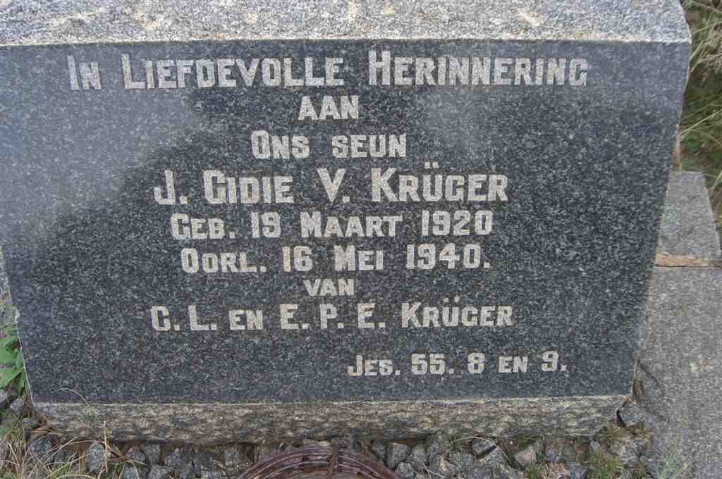 KRUGER J. Gidie V. 1920-1940