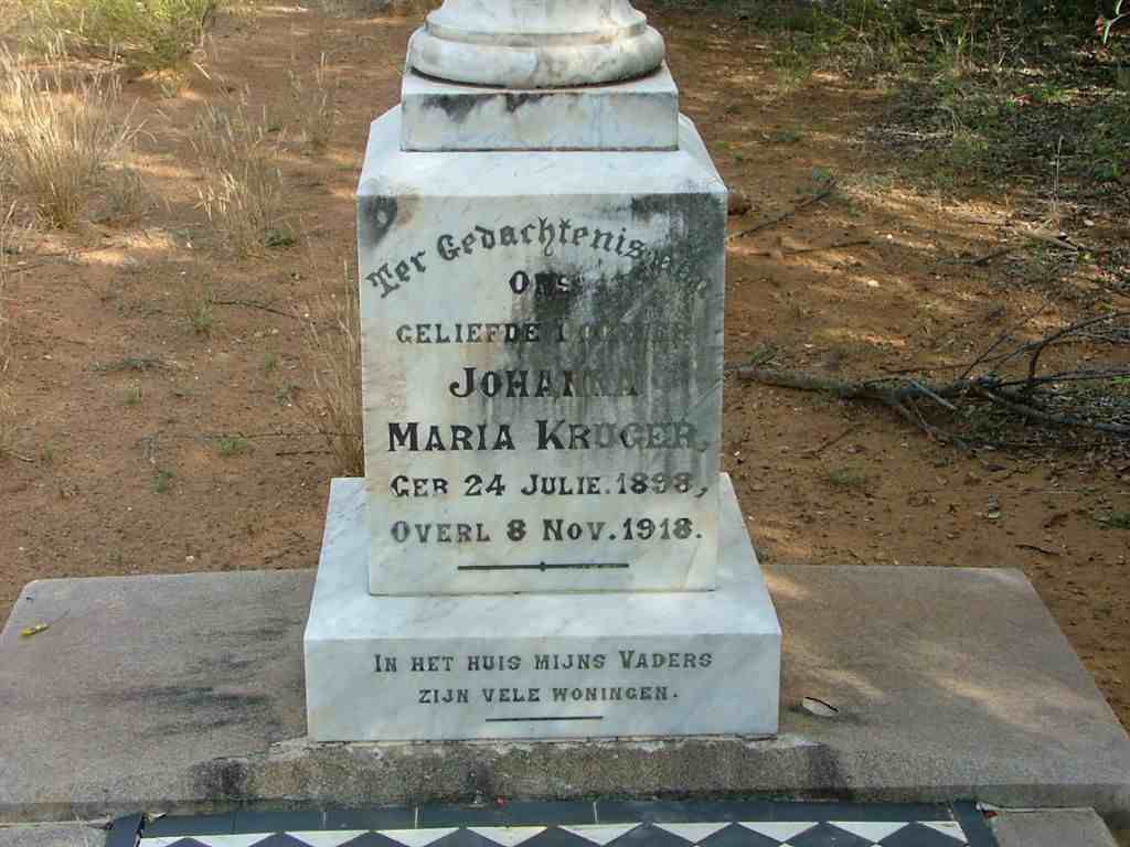 KRUGER Johanna Maria 1898-1918