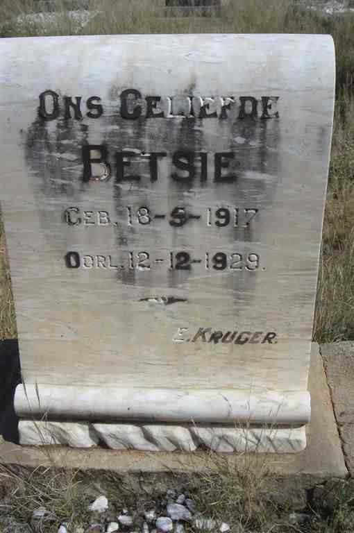 KRUGER Betsie 1917-1929