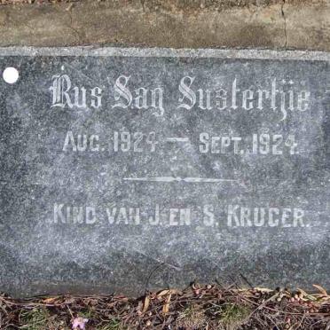 KRUGER Sustertjie 1924-1924