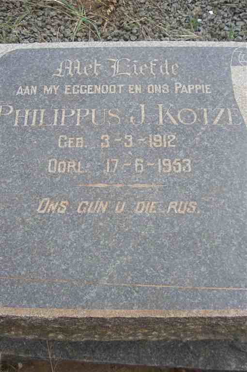 KOTZE Philippus J. 1912-1953