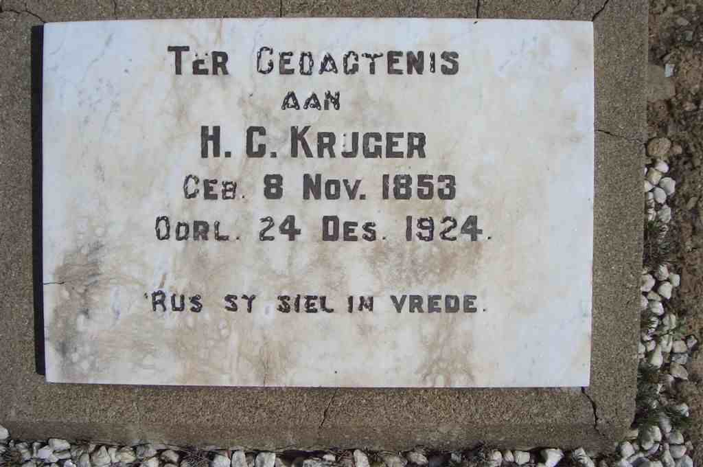 KRUGER H.C. 1853-1924
