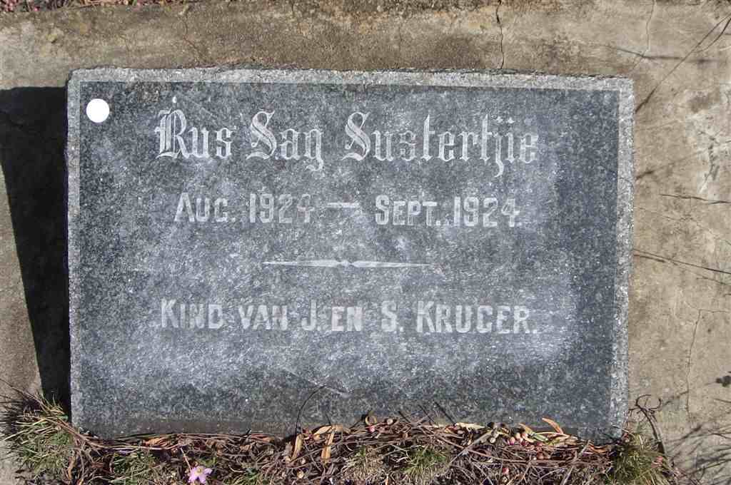 KRUGER Sustertjie 1924-1924