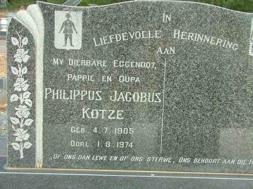 KOTZE Philippus Jacobus 1905-1974