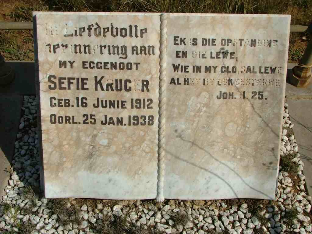 KRUGER Sefie 1912-1938