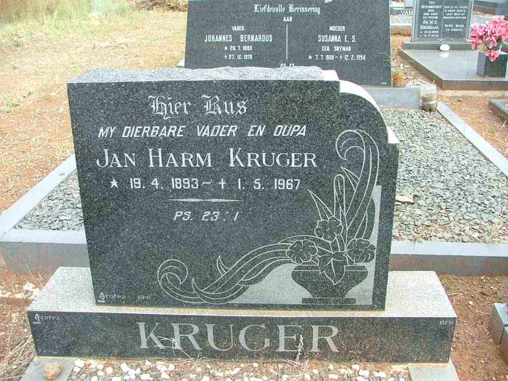 KRUGER Jan Harm 1893-1967