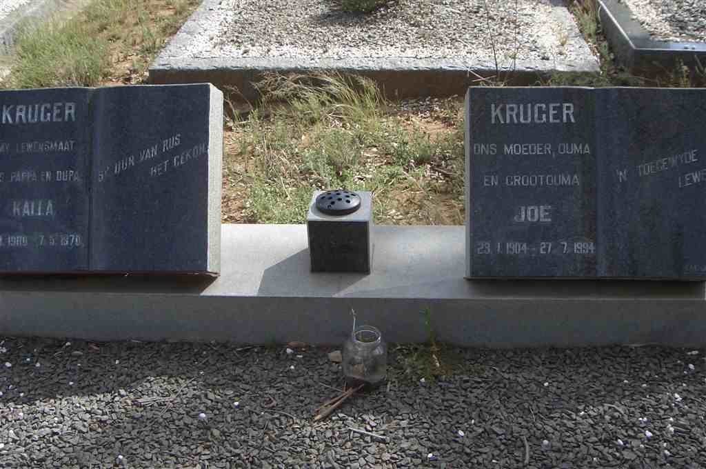 KRUGER Kalla 1906-1970 &amp; Joe 1904-1994