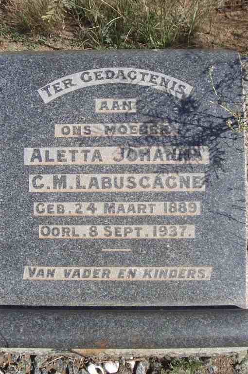 LABUSCHAGNE Aletta Johanna C.M. 1889-1937