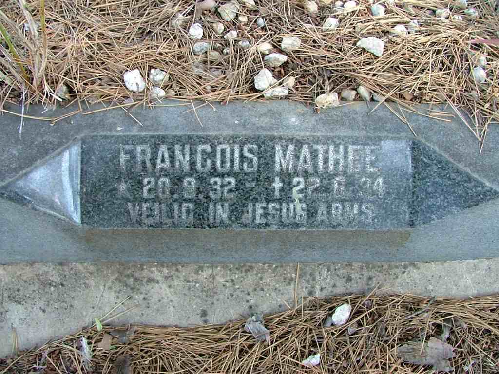 MATHEE Francois 1932-1934