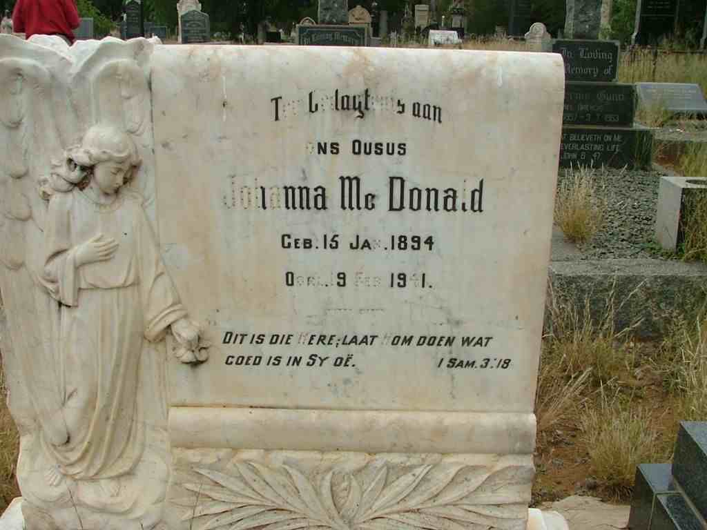 McDONALD Johanna 1894-1941