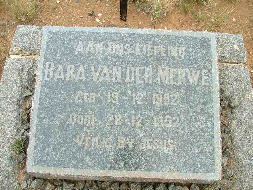MERWE, van der 1952-1952