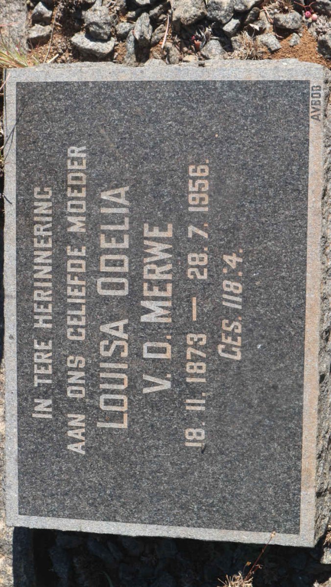 MERWE Louisa Odelia, v.d. 1873-1956
