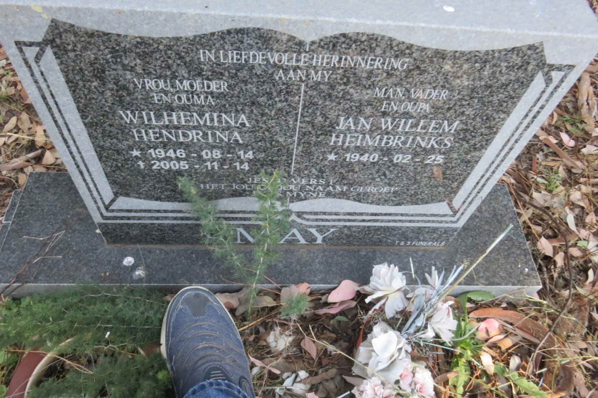 MAY Jan Willem Heimbrinks 1940- &amp; Wilhemina Hendrina 1946-2005