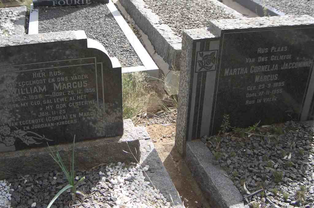 MARCUS William 1896-1956 &amp; Martha Cornelia Jacominne 1895-1955
