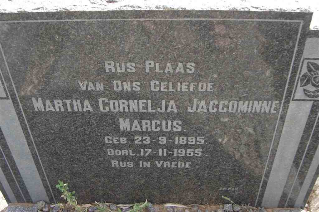 MARCUS Martha Cornelia Jacominne 1895-1955