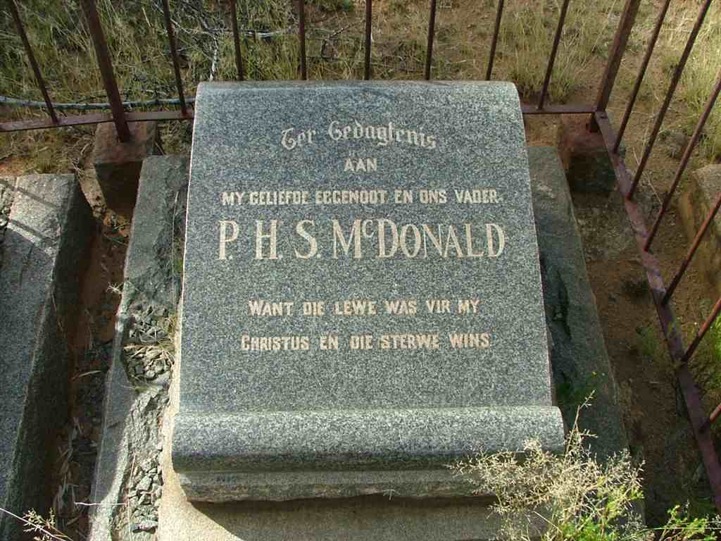 McDONALD P.H.S.