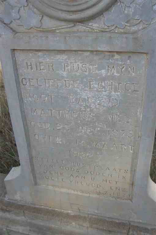 NEL Barend Mattheus 1875-1922