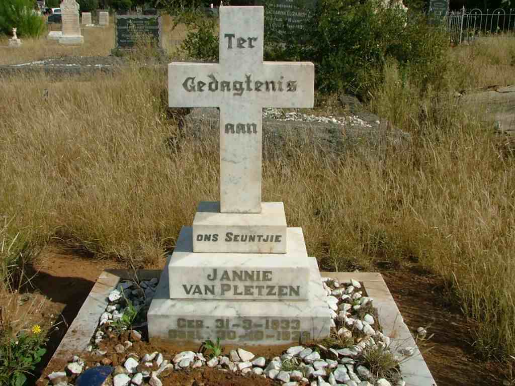 PLETZEN Jannie, van 1933-1933