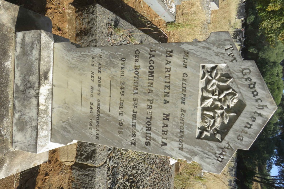 PRETORIUS Martiena Maria Jacomina nee BOTHMA 1877-1915