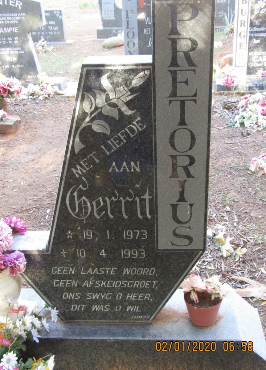 PRETORIUS Gerrit 1973-1993