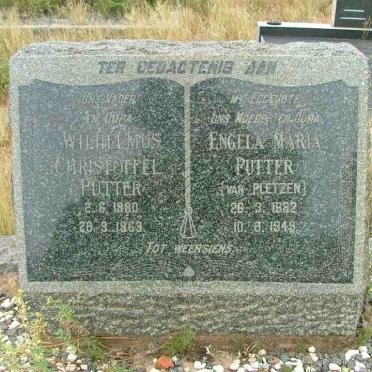 PUTTER Wilhelmus Christoffel 1880-1969 &amp; Engela Maria VAN PLETZEN 1882-1949