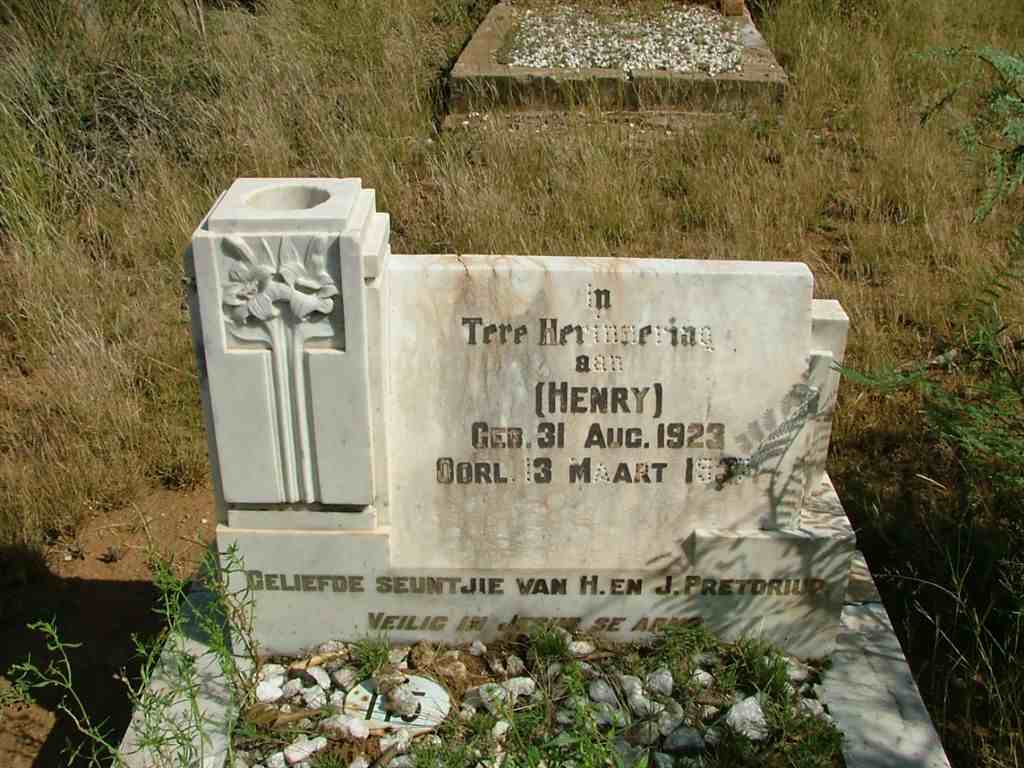 PRETORIUS Henry 1923-1937