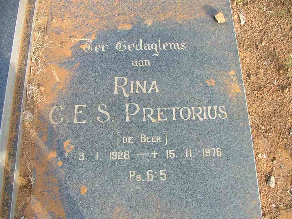 PRETORIUS C.E.S. nee DE BEER 1928-1976