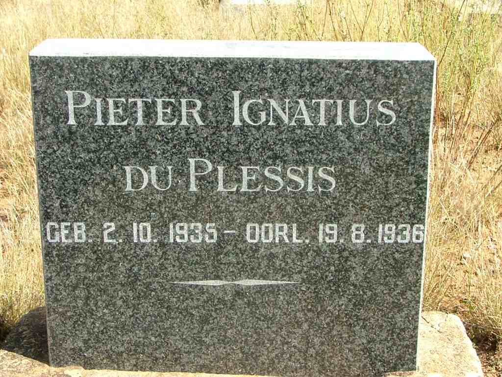 PLESSIS Pieter Ignatius, du 1935-1936