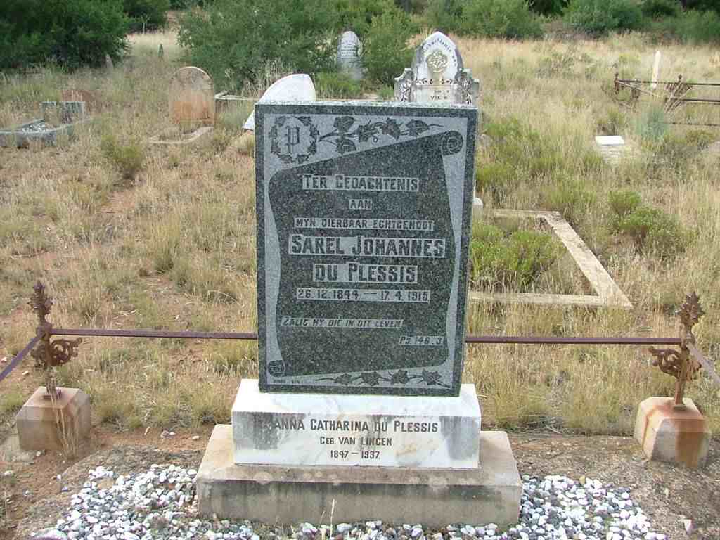 PLESSIS Sarel Johannes, du 1844-1915 &amp; Anna Catharina VAN LINGEN 1847-1937