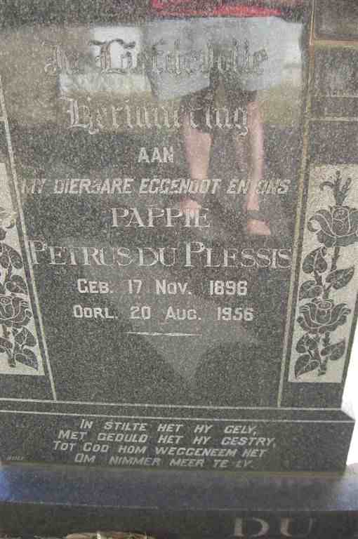 PLESSIS Petrus, du 1896-1956