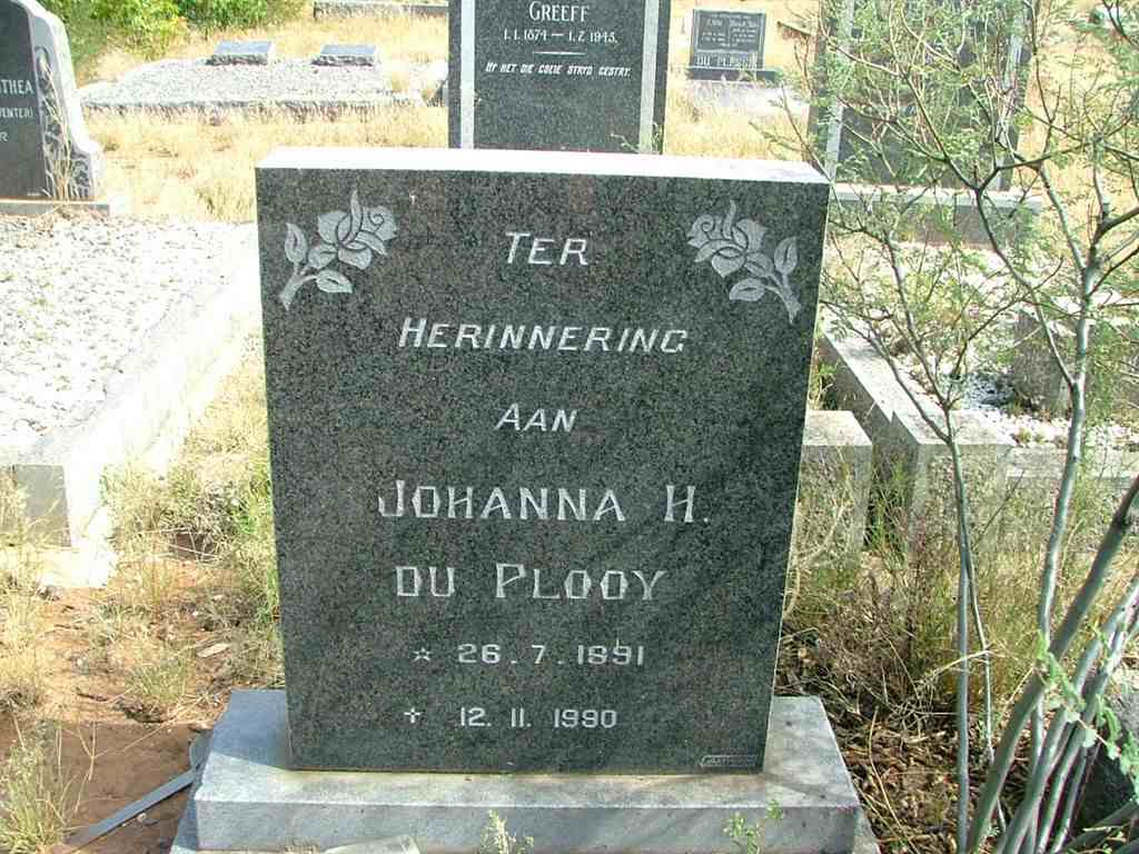 PLOOY Johanna H., du 1891-1990