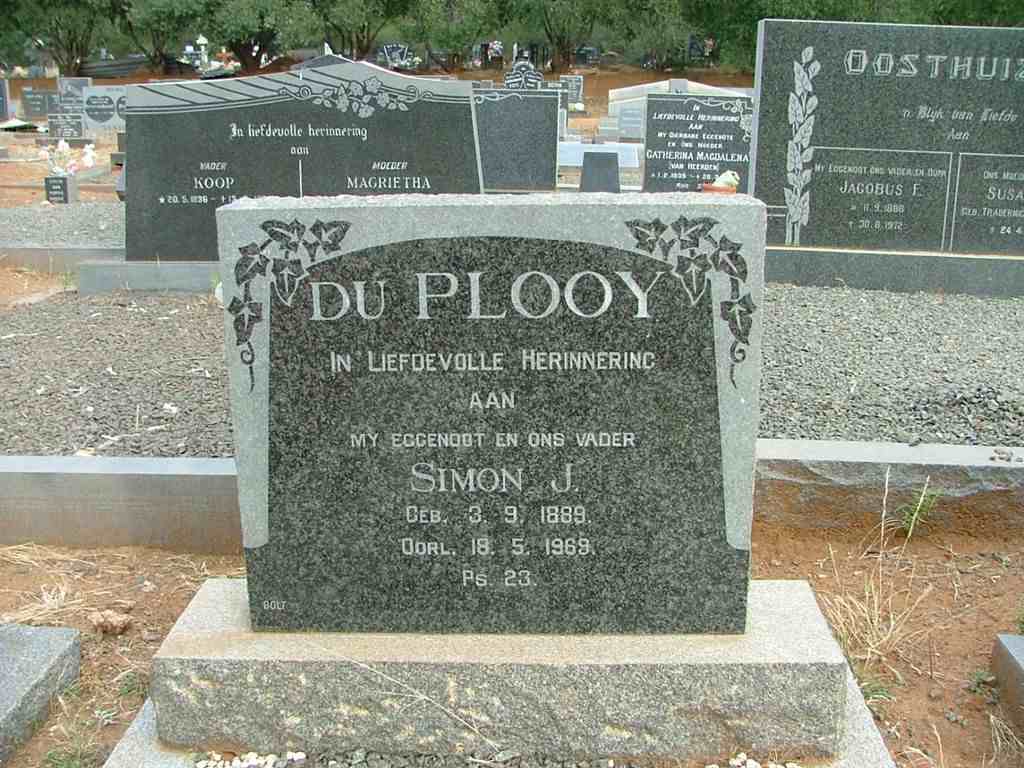 PLOOY Simon J., du 1889-1969