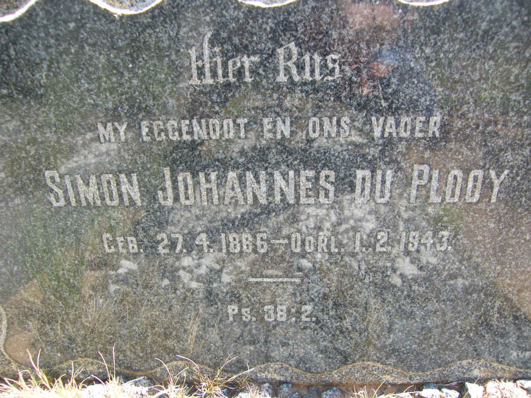 PLOOY Simon Johannes, du 1886-1943