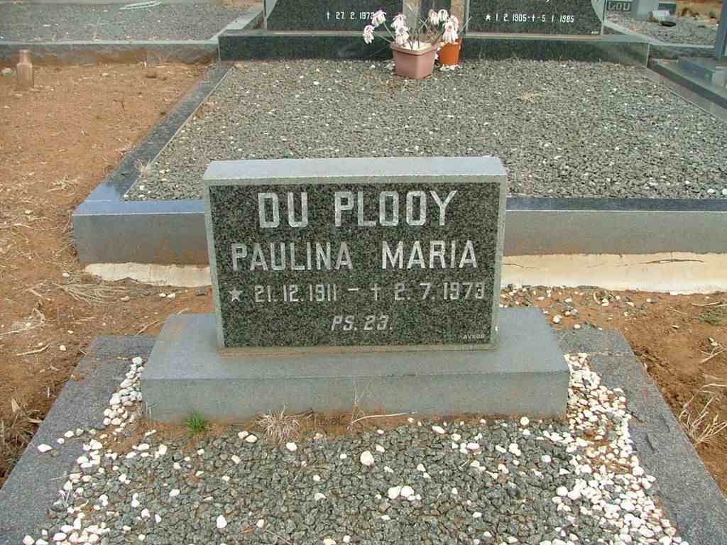 PLOOY Paulina Maria, du 1911-1973