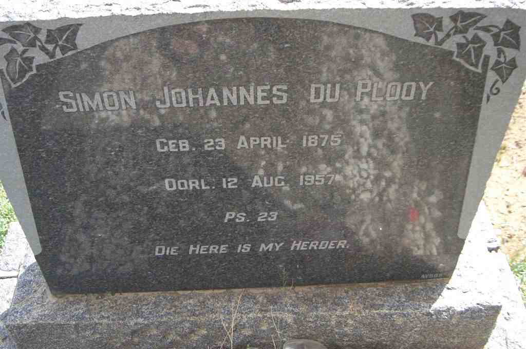 PLOOY Simon Johannes, du 1875-1957