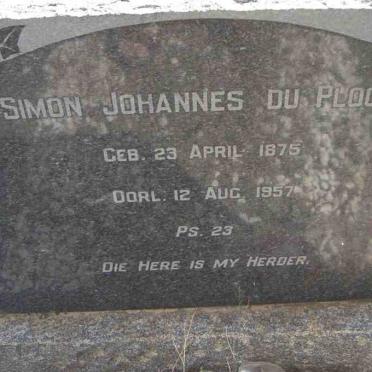 PLOOY Simon Johannes, du 1875-1957
