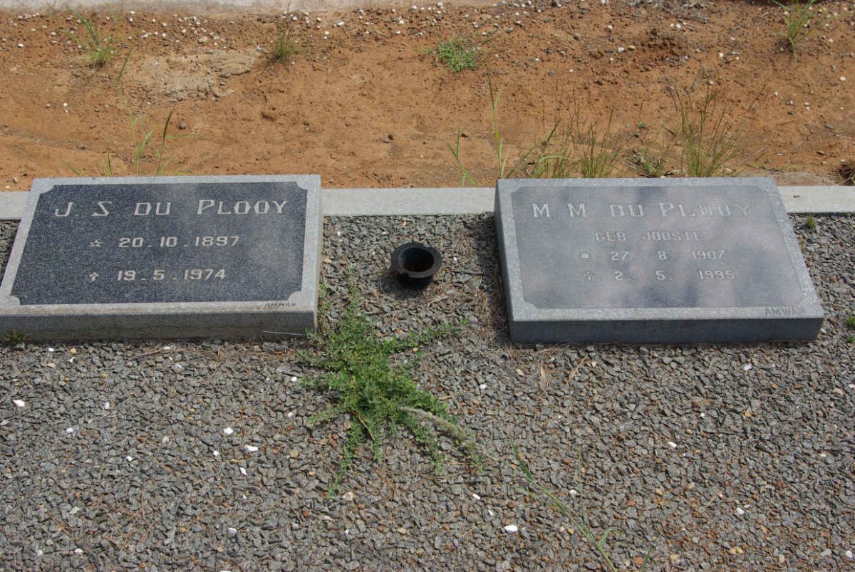PLOOY J.S., du 1897-1974 &amp; M.M. JOOSTE 1907-1995