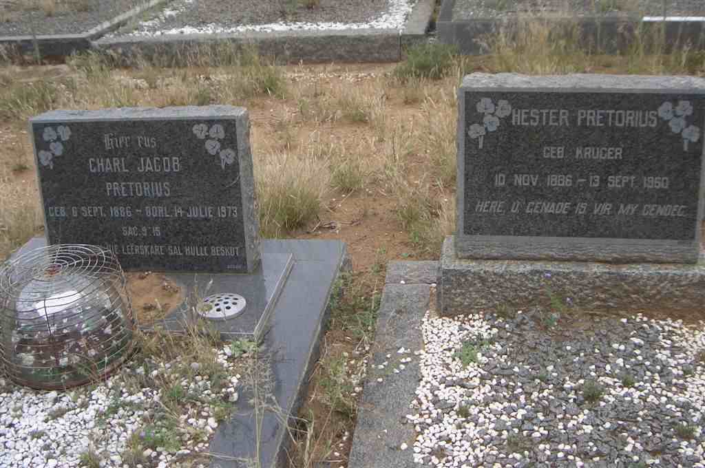 PRETORIUS Charl Jacob 1886-1973 &amp; Hester KRUGER 1886-1960